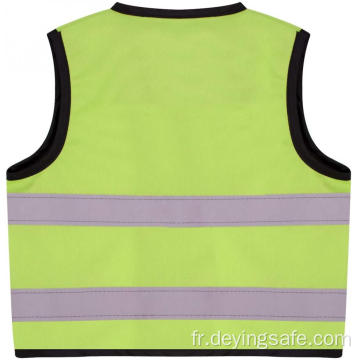 Gilet de sécurité réfléchissant 100% polyester pour enfants